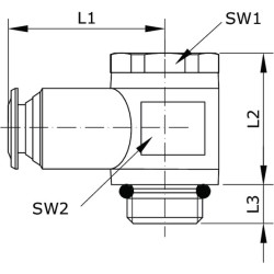 L formos įspaudžiama jungtis 6x1/8" BCS618BC