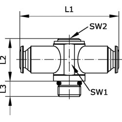 T formos įspaudžiama jungtis 6x1/8" TCFS186