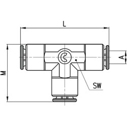 T formos įspaudžiama jungtis 65403