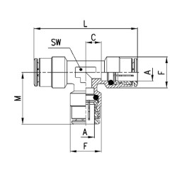 T formos įspaudžiama jungtis 65408CAM