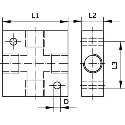 Skirstytuvo blokas 4 dalių G1/4 BD414