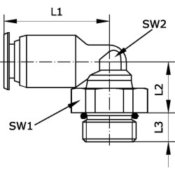 Įeinantis vieno žiedo formos sriegis 10 x 1/2" ECSS1012NSF