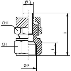 Tiesi užspaudžiama jungtis SCFPO614