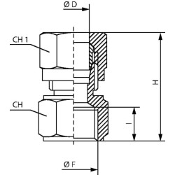 Tiesi užspaudimo žiedo jungtis SCFCR618