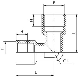 Alkūnės jungtis EFF18