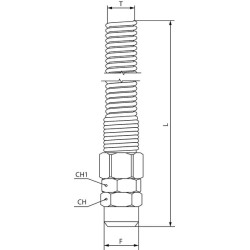 Tiesi užspaudžiama jungtis SCPOT1238SP