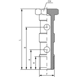 Tuščiaviduris varžtas dvigubas HBDO18