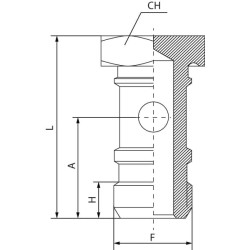Tuščiaviduris varžtas su vienu varžtu + O žiedas HBSRO38