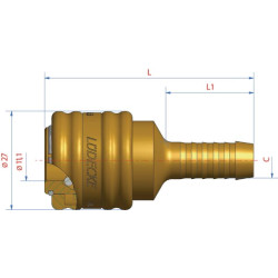 Greito atjungimo jungtis su 10 mm žarnos antgaliu ESO10T