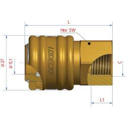Q-Rel jungtis su 3/8" BSP F/Thd ESO38I