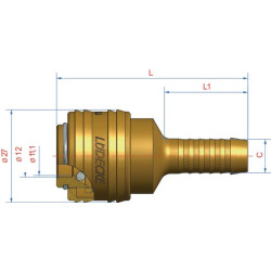 Greito atjungimo jungtis su 6 mm žarnos antgaliu ESA6T
