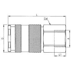 Greito prijungimo sriegis BSP 1/4" UNKAIW13SPN