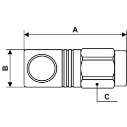 Greito atjungimo apsauginė jungtis, 3/8 colio BSP vidinis sriegis, CSM061102