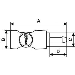 Greito atjungimo apsauginė jungtis su 8 mm žarnos antgaliu ESI071808P001