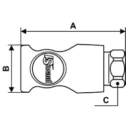 Greito atjungimo apsauginė jungtis 1/2 colio BSP vidinis sriegis CSI081103