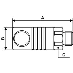 Greito atjungimo apsauginė jungtis, 3/8 colio BSP išorinis sriegis, CSM081152