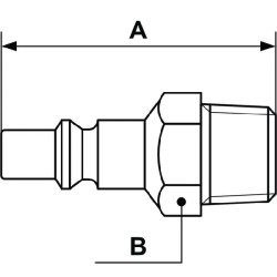 Išorinis sriegis su 3/8" BSP išoriniu sriegiu ARP066152
