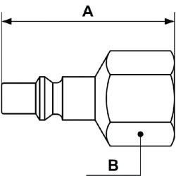 Vyriškas sriegis su 3/8" BSP išoriniu sriegiu ARP066102P002