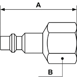 Vyriškas sriegis su 3/8" BSP išoriniu sriegiu / THD IRP066102
