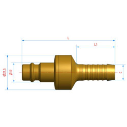 Greito prijungimo kištukas/žarna 6 mm ES6SAB