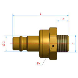BSP išorinis nipelis 3/8" ES38NAAB