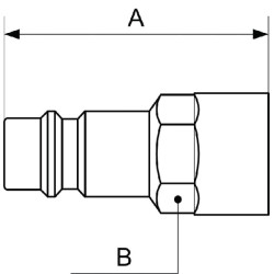 Vyriškas jungtis su 1/2" BSP F/Thd ERP076103