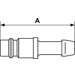Jungtis su 13 mm žarnos antgaliu ERP076813P002