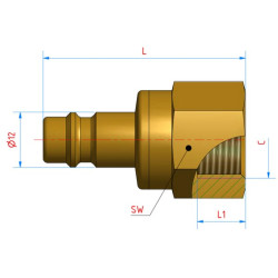 BSP vidinis nipelis 1/2" ES12NIAB