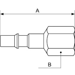 Kištukas su 1/4 colio BSP F sriegiu CRP086101