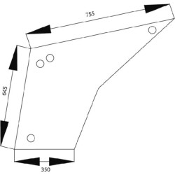 Case - IH 640 1332486C1N Durų stiklas apatinis