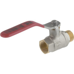 Rutulinis vožtuvas BSP vidinis/išorinis sriegis 3/8 + nerūdijančio plieno rankena KS38MKR