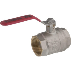 Rutulinis vožtuvas BSP 2x vidinis sriegis 1 1/4" + nerūdijančio plieno rankena KS114FKR