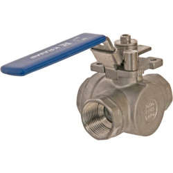 Trijų padėčių rutulinis vožtuvas T 1" nerūdijančio plieno BV3T1FSS