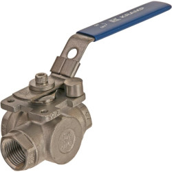 Trijų padėčių rutulinis vožtuvas L 1/2" nerūdijančio plieno BV3L12FSS