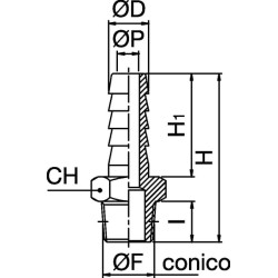Žarnos jungtis 8 mm x 1/4 colio HCMT814