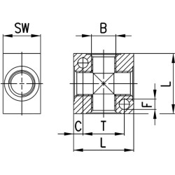 Paskirstymo blokas 4 krypčių 303312