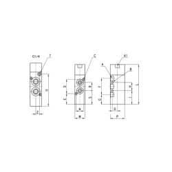 Vožtuvas, 5/2 monostabilus 354035