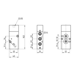 Pneumatinis vožtuvas 5/2 eigų NA54N35