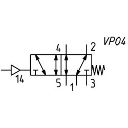 Pneumatinis vožtuvas 5/2 eigų 45835