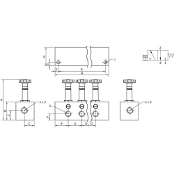 Solenoidinis vožtuvas NC1/8" 6f 3/2 SOVD32M18NC6