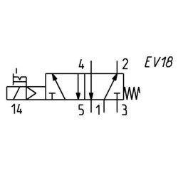 Solenoidinis vožtuvas 5/2 eigų NA54N1502