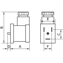 Jungtis su LED 24 voltų PVCN24VLED1