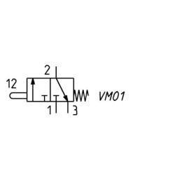 Mini vožtuvo selektorius 3/2 padėčių 235000