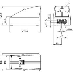 Kojinis vožtuvas 5/2 eigų 354N925