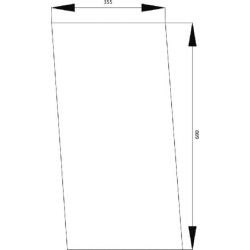 Case - IH 640 1989728C1N Šoninis stiklas