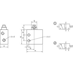 3/2 koto valdomas vožtuvas MEP32M5NC