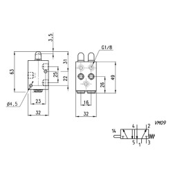 Mechaninis vožtuvas 158-945 158945