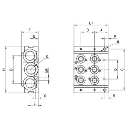 Pradinis/galinis modulis CNVL4H2