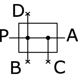 Skirstytuvas 3 krypčių, G 1/4i VT3G14IPB1