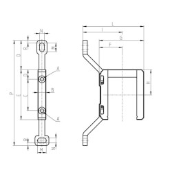 Spaustukas su sieniniu tvirtinimu MX3Y